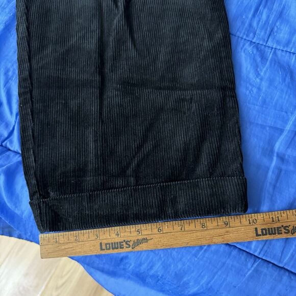 Vintage Old Navy Pants Mens 42x30 Corduroy Baggy Pleated Y2K Skater Black - Picture 8 of 8